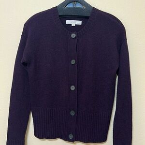 LOFT Dark Purple Cardigan Sweater